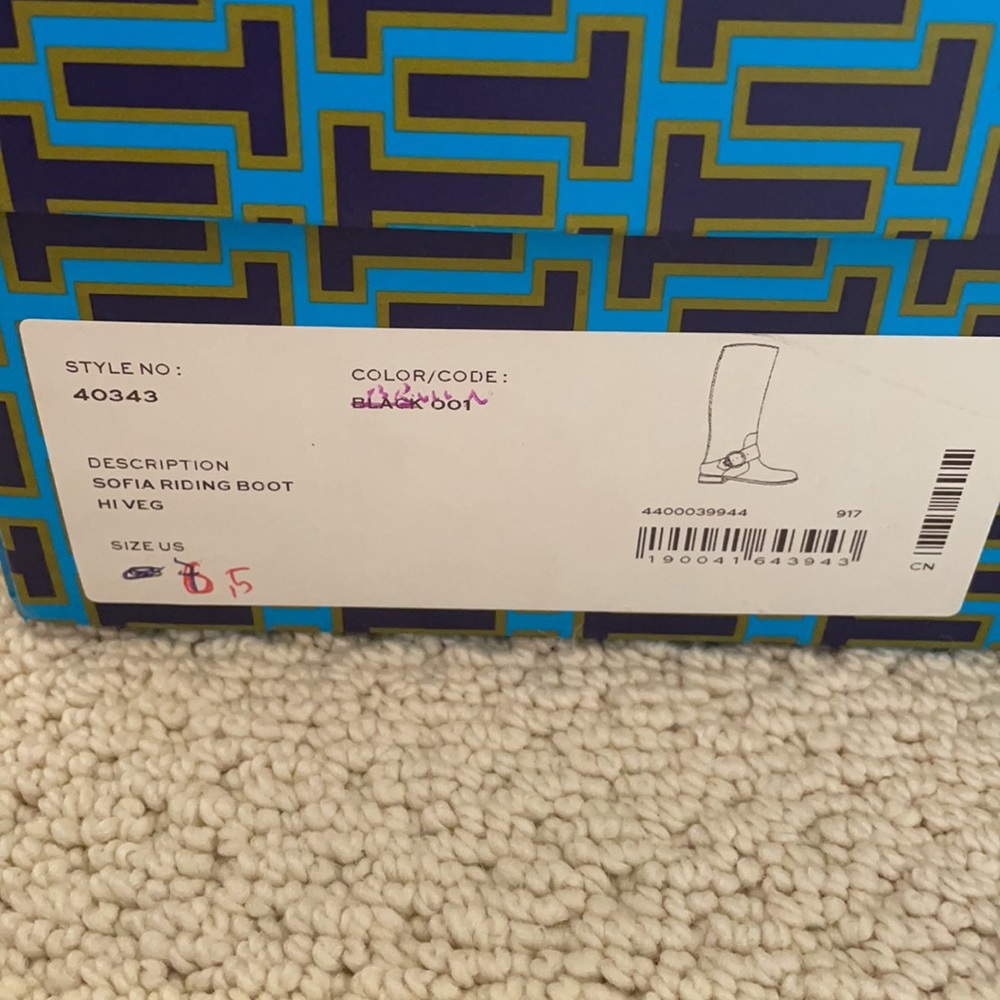EUC 🎉Tory Burch🎉Black Leather Boots, Sz 6.5 - Picture 13 of 14